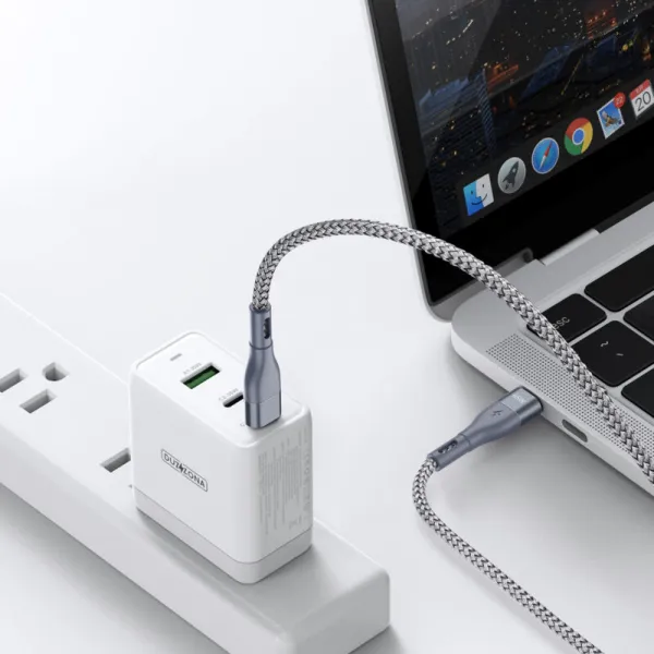 DUZZONA 60W Kábel USB Typ-C - USB Typ-C 1m šedý