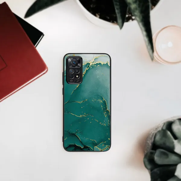 MY ART Ochranný obal Xiaomi Redmi Note 11 / Note 11S -GREEN MARBLE (145)