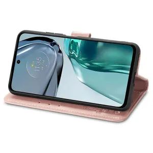 ART Peňaženkový kryt Motorola Moto G52 FLOWERS svetloružový