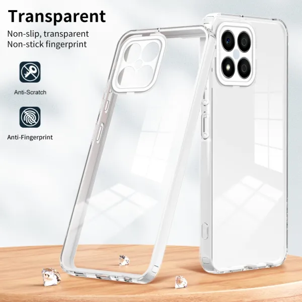 CRYSTAL Ochranný kryt Honor X8 biely