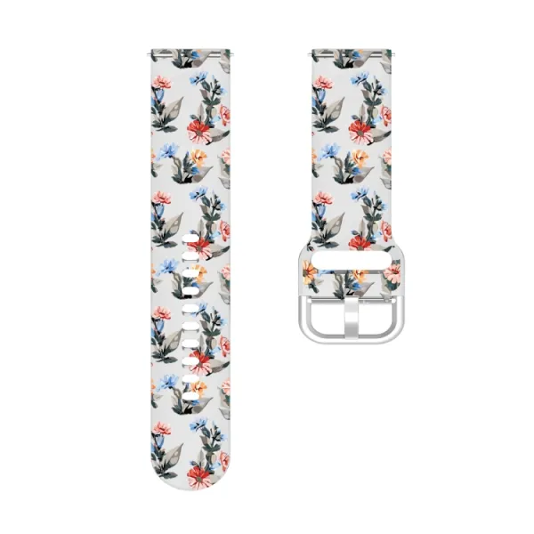 ART Silikónový remienok Samsung Galaxy Watch 5 (40mm / 44mm) 5 Pro 45mm BLUE FLOWER