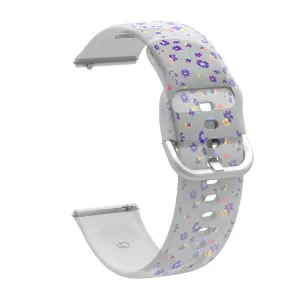 ART Silikónový remienok Samsung Galaxy Watch 5 (40mm / 44mm) 5 Pro 45mm PURPLE FLOWER