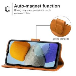 SMOOTH Peňaženkové puzdro pre Samsung Galaxy M23 5G hnedé