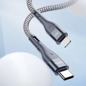 DUZZONA 20W Kábel USB Typ-C - Lightning 1m šedý