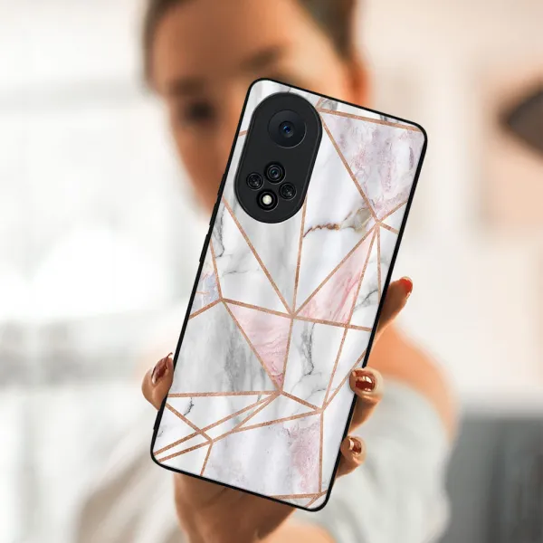 MY ART Silikónový obal Honor 50 / Huawei Nova 9 -PINK MARBLE (143)