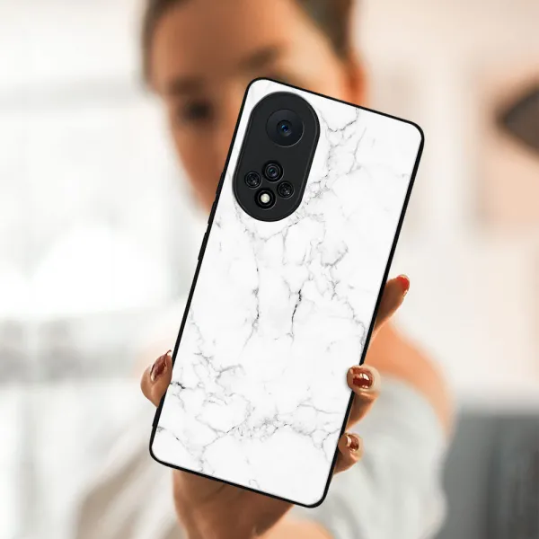 MY ART Silikónový obal Honor 50 / Huawei Nova 9 -WHITE MARBLE (144)