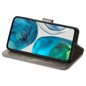 ART Peňaženkový kryt Motorola Moto G42 FLOWERS šedý
