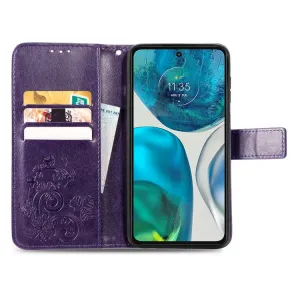 ART Peňaženkový kryt Motorola Moto G42 FLOWERS fialový
