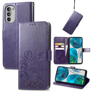ART Peňaženkový kryt Motorola Moto G42 FLOWERS fialový