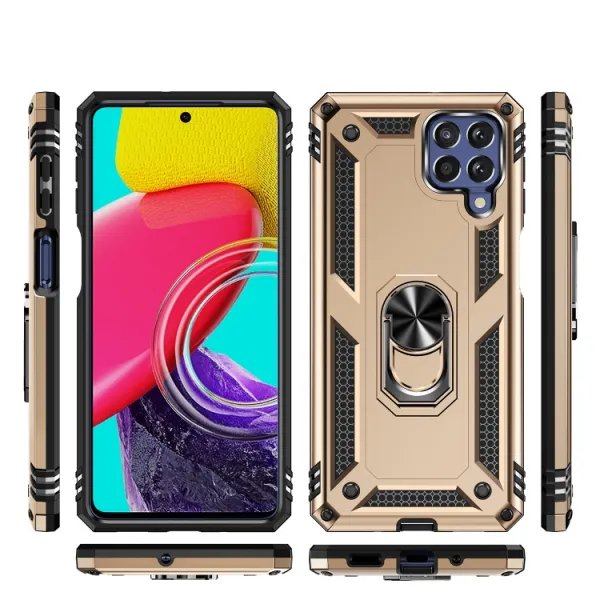 RING Obal s držiakom pre Samsung Galaxy M53 5G zlatý