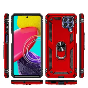 RING Obal s držiakom pre Samsung Galaxy M53 5G červený