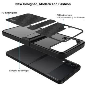 IMAK CARBON Ochranný obal pre Samsung Galaxy Z Flip4 5G čierny