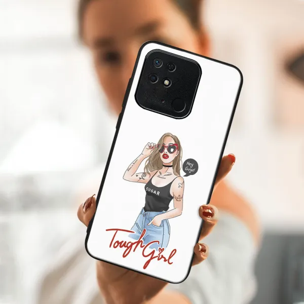 MY ART Ochranný obal Xiaomi Redmi 10C -TOUGH GIRL (131)