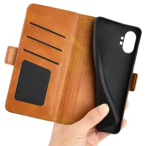 SIDE Peňaženkové puzdro pre Nothing Phone 1 svetlohnedé
