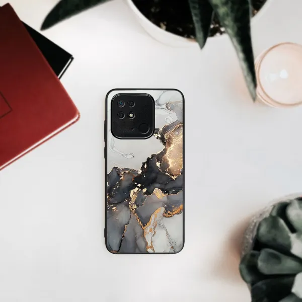MY ART Ochranný obal Xiaomi Redmi 10C -GREY MARBLE (140)