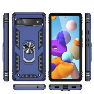 RING Obal s držiakom pre Google Pixel 6a modrý