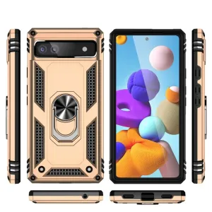 RING Obal s držiakom pre Google Pixel 6a zlatý
