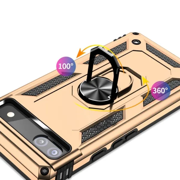 RING Obal s držiakom pre Google Pixel 6a zlatý