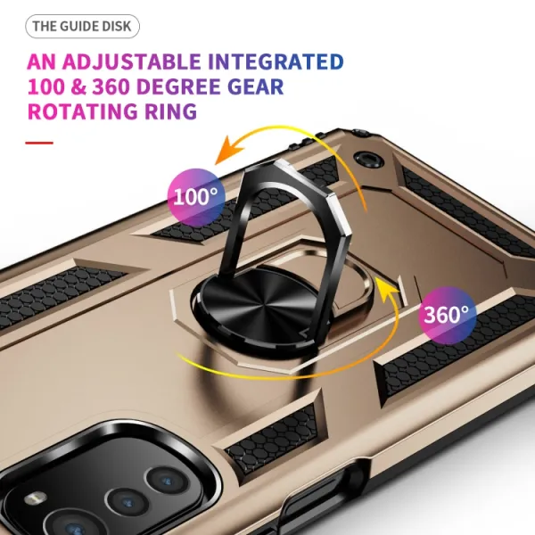 RING Obal s držiakom pre Motorola Moto E32 / E32s zlatý