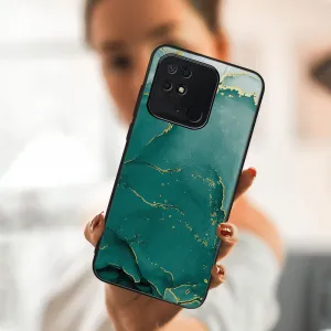 MY ART Ochranný obal Xiaomi Redmi 10C -GREEN MARBLE (145)