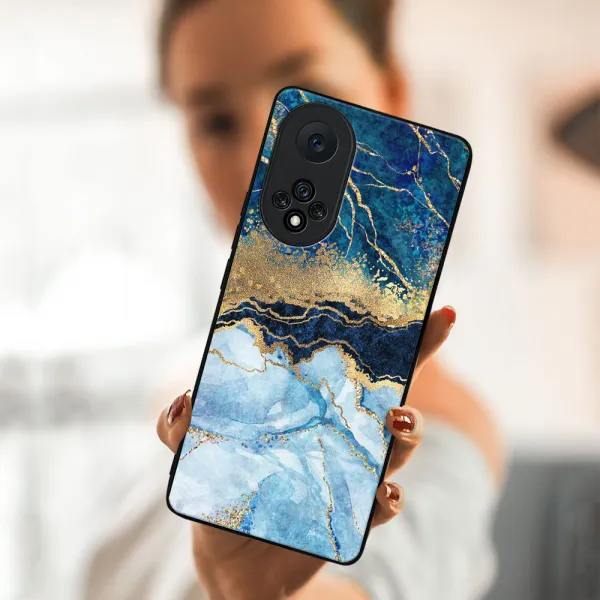 MY ART Silikónový obal Honor 50 / Huawei Nova 9 -BLUE MARBLE (141)
