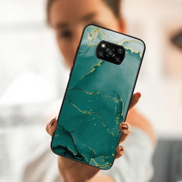 MY ART Ochranný kryt Xiaomi Poco X3 NFC / X3 Pro -GREEN MARBLE (145)