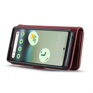 DG.MING Peňaženkový obal 2v1 Google Pixel 6a červený