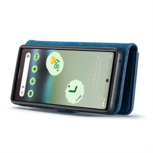DG.MING Peňaženkový obal 2v1 Google Pixel 6a modrý
