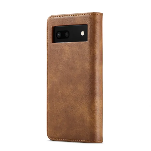 DG.MING Peňaženkový obal 2v1 Google Pixel 6a hnedý