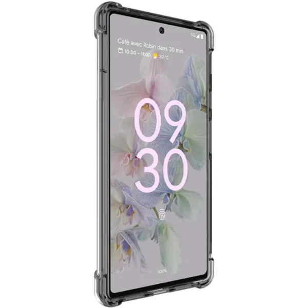 IMAK Ochranný silikónový kryt + fólia Google Pixel 6a čierny