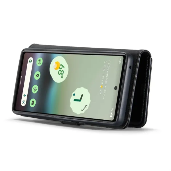 DG.MING Peňaženkový obal 2v1 Google Pixel 6a čierny