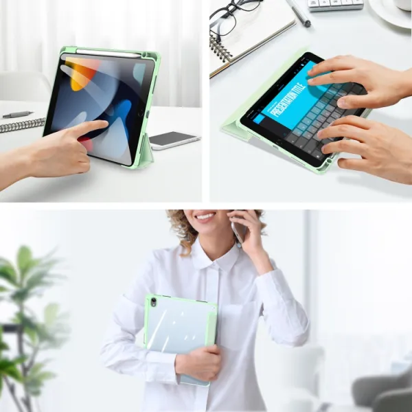 DUX TOBY Zaklápacie puzdro Apple iPad (A16) 2025 / iPad 2022 zelené