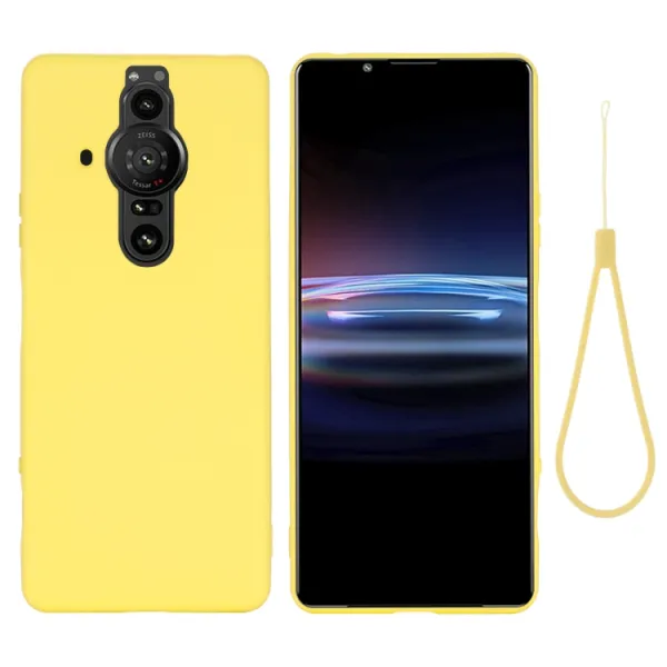 RUBBER Ochranný kryt pre Sony Xperia Pro-I žltý
