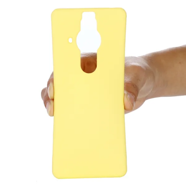 RUBBER Ochranný kryt pre Sony Xperia Pro-I žltý