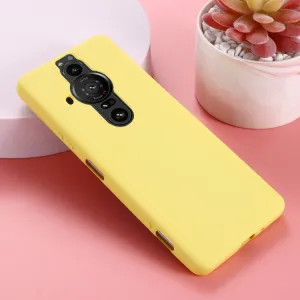 RUBBER Ochranný kryt pre Sony Xperia Pro-I žltý