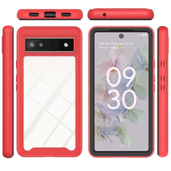 DUAL Obojstranný kryt pre Google Pixel 6a červený
