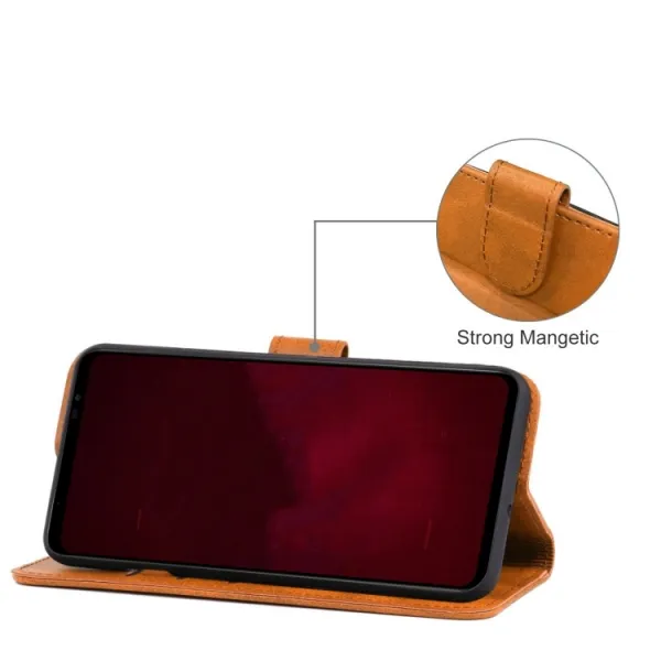 SMOOTH Peňaženkové puzdro pre Asus ROG Phone 6 hnedé