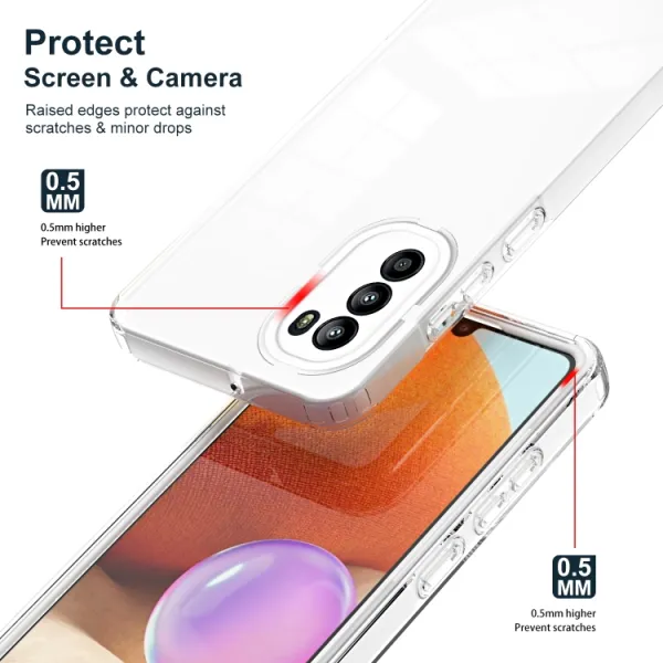 CRYSTAL Ochranný kryt Motorola Moto G52 biely