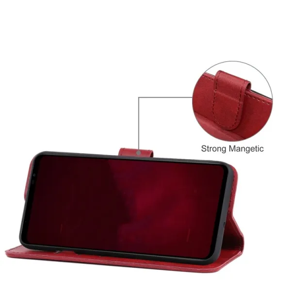 SMOOTH Peňaženkové puzdro pre Asus ROG Phone 6 červené