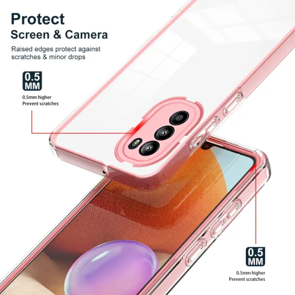 CRYSTAL Ochranný kryt Motorola Moto G52 ružový