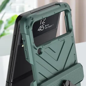 GKK CAMSHIELD Ochranný kryt pre Samsung Galaxy Z Flip4 5G zelený