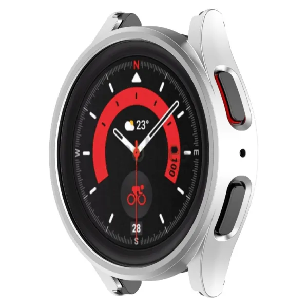 Plastový kryt pre Samsung Galaxy Watch5 Pro 45mm strieborný