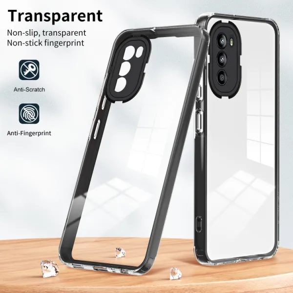 CRYSTAL Ochranný kryt Motorola Moto G52 čierny