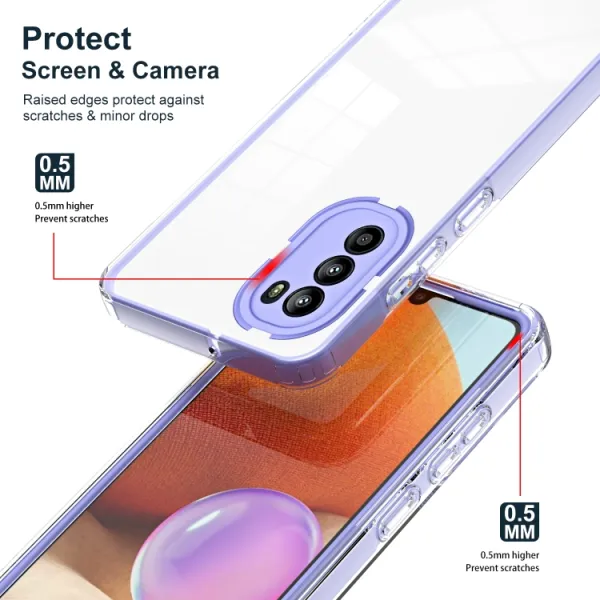 CRYSTAL Ochranný kryt Motorola Moto G52 fialový