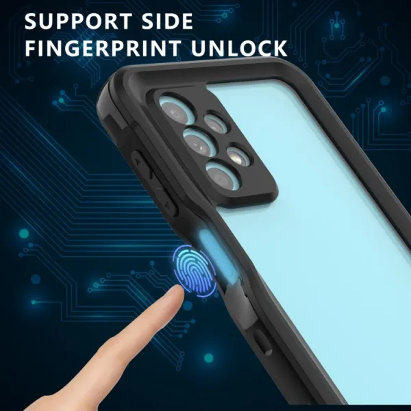 SOLID Obojstranný kryt pre Samsung Galaxy A23 / A23 5G čierny
