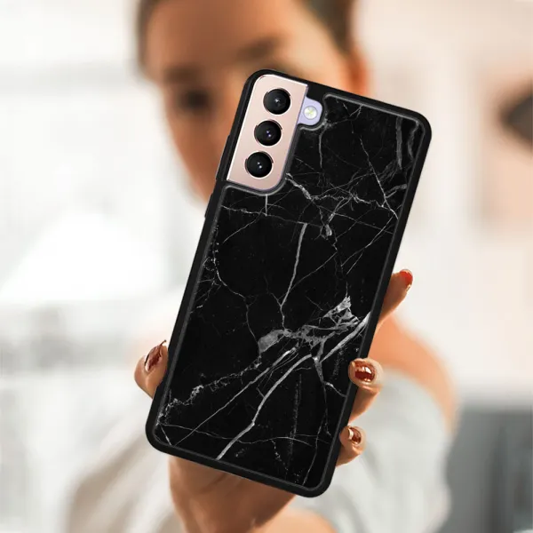 MY ART Ochranný kryt Samsung Galaxy S21 Plus 5G -BLACK MARBLE (142)