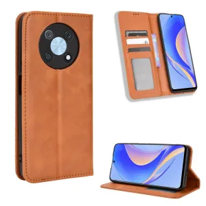 BUSINESS Peňaženkový kryt pre Huawei nova Y90 hnedý