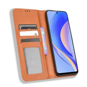 BUSINESS Peňaženkový kryt pre Huawei nova Y90 hnedý
