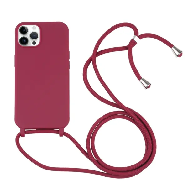 ROPE Kryt so šnúrkou Apple iPhone 14 Pro Max bordový
