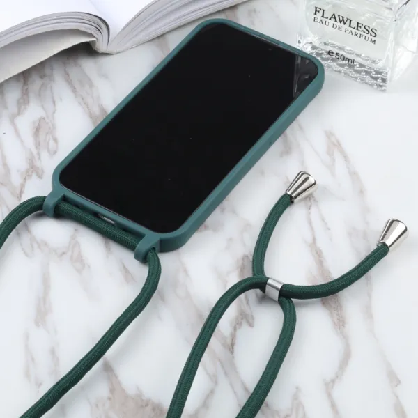 ROPE Kryt so šnúrkou Apple iPhone 14 Plus zelený